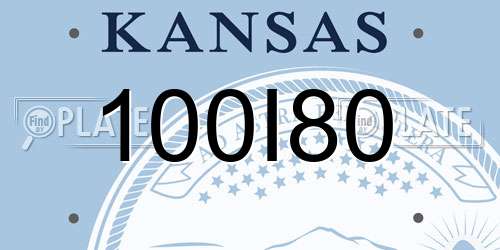 100I80 Kansas License Plate