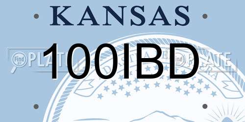 100IBD Kansas License Plate