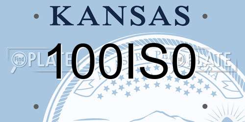 100IS0 Kansas License Plate