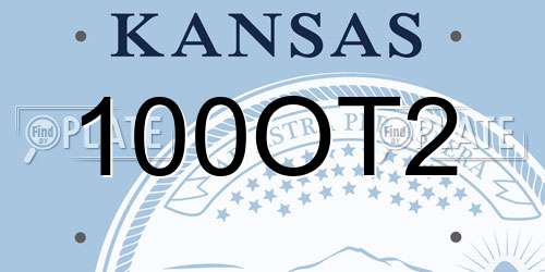 100OT2 Kansas License Plate