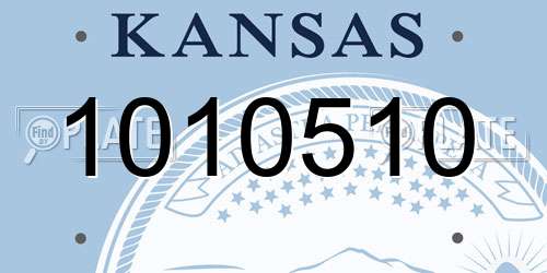 1010510 Kansas License Plate