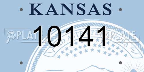 10141 Kansas License Plate