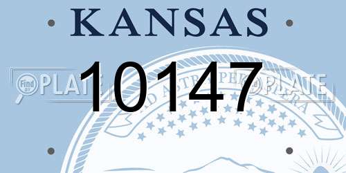 10147 Kansas License Plate