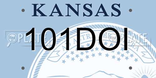 101DOI Kansas License Plate