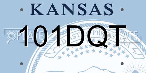 101DQT Kansas License Plate