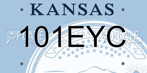 101EYC Kansas License Plate