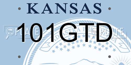 101GTD Kansas License Plate