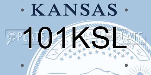 101KSL Kansas License Plate