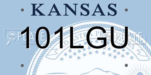 101LGU Kansas License Plate