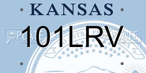 101LRV Kansas License Plate