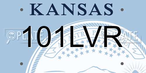 101LVR Kansas License Plate