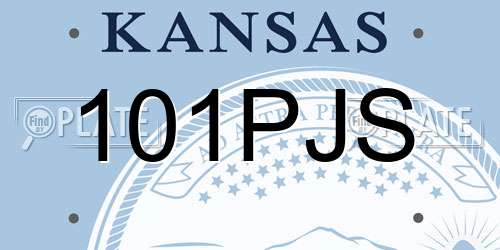 101PJS Kansas License Plate