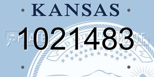 1021483 Kansas License Plate