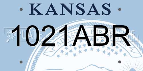 1021ABR Kansas License Plate