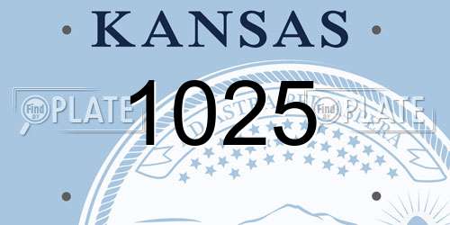 1025 Kansas License Plate
