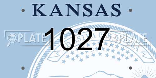 1027 Kansas License Plate