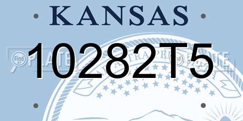 10282T5 Kansas License Plate