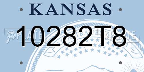 10282T8 Kansas License Plate