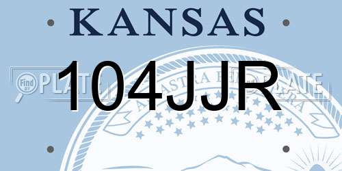 104JJR Kansas License Plate