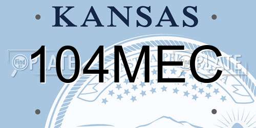 104MEC Kansas License Plate