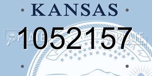 1052157 Kansas License Plate