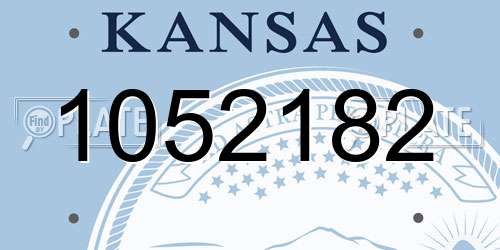 1052182 Kansas License Plate