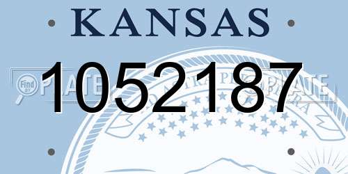 1052187 Kansas License Plate