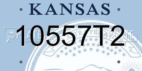10557T2 Kansas License Plate