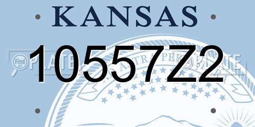 10557Z2 Kansas License Plate