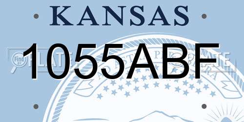 1055ABF Kansas License Plate