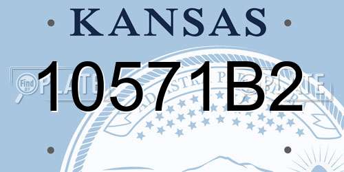 10571B2 Kansas License Plate