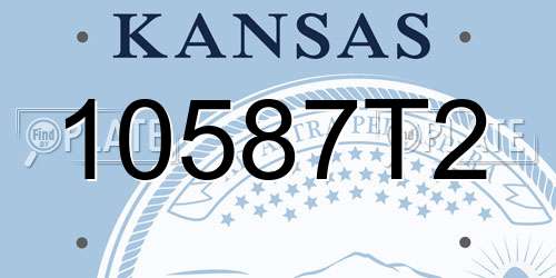 10587T2 Kansas License Plate