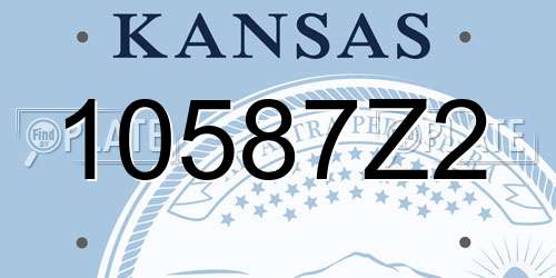 10587Z2 Kansas License Plate