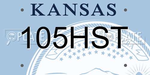 105HST Kansas License Plate