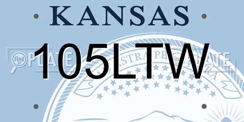 105LTW Kansas License Plate