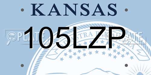105LZP Kansas License Plate
