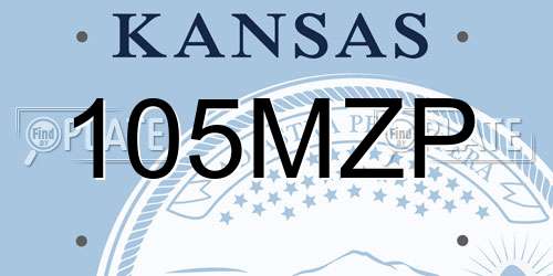 105MZP Kansas License Plate