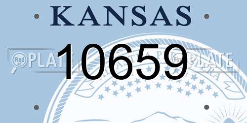 10659 Kansas License Plate