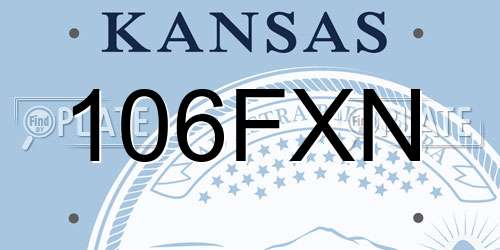 106FXN Kansas License Plate