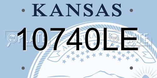 10740LE Kansas License Plate