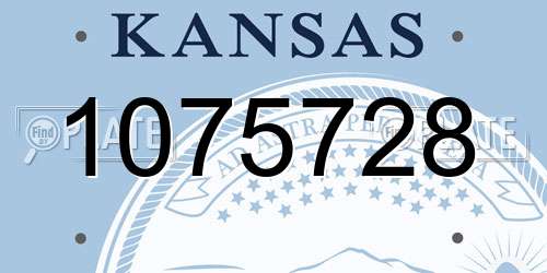 1075728 Kansas License Plate