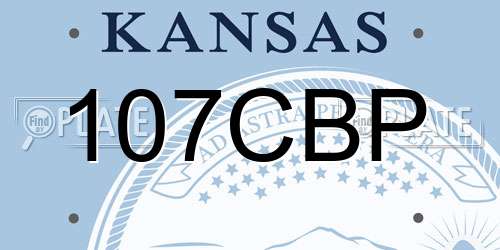 107CBP Kansas License Plate