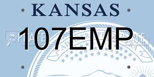 107EMP Kansas License Plate