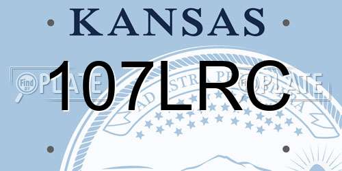 107LRC Kansas License Plate