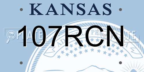 107RCN Kansas License Plate