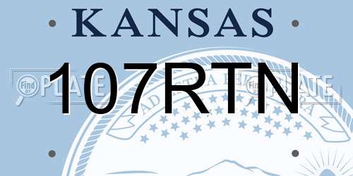 107RTN Kansas License Plate