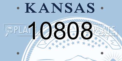 10808 Kansas License Plate