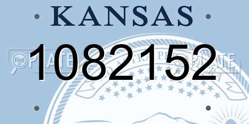 1082152 Kansas License Plate