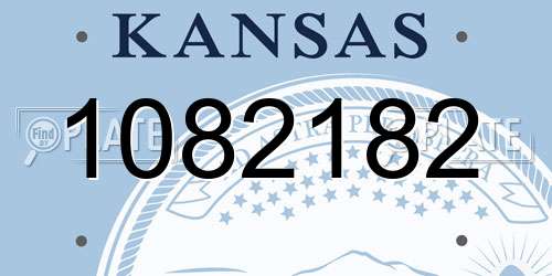 1082182 Kansas License Plate