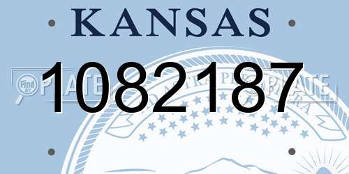 1082187 Kansas License Plate